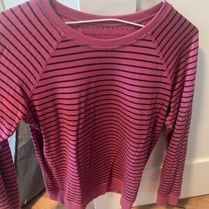 Marine Layer Pink and Black Striped Top